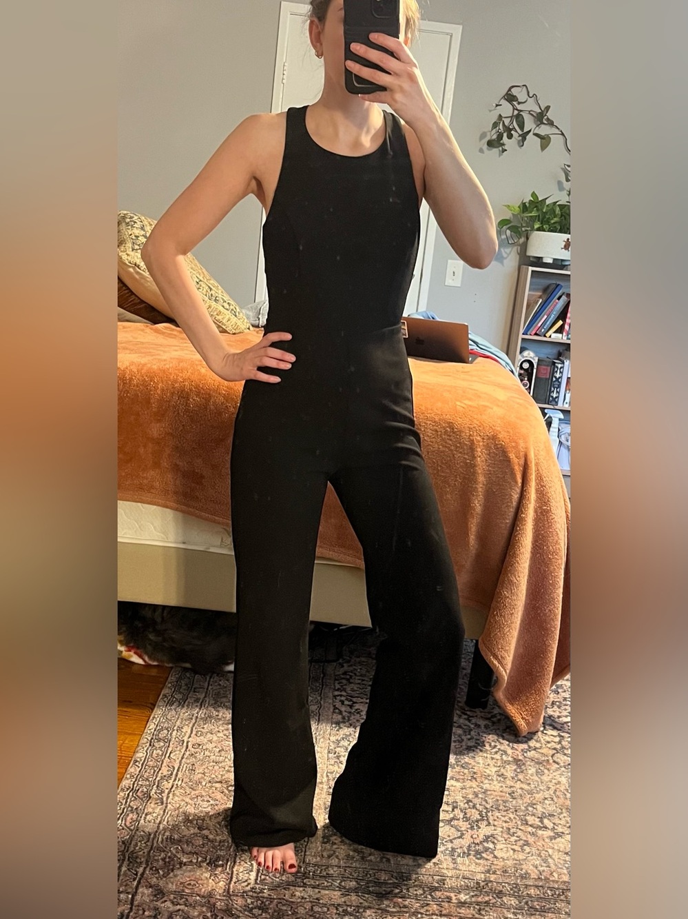 Lulu's Black Sleeveless Wide-Leg Jumpsuit
